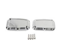 Chcuuk1 1 Piar CNC Clutch Brake Reservoir Cap Fluid Cylinder Master Cover Chrome for Electra/Tri/Road/Street Glide Freewheeler V-Rod Motor Part