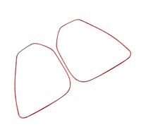 Chcuuk1 2Pcs Speaker Cover Inner Door Speaker Frame Carbon Fiber Red Left & Right Hand for Cherokee 2014-2020