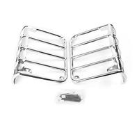 Chcuuk1 Rear Taillights Light Frame Guard Tail Light Cover Outside Metal Protector for Wrangler JK 2 Door & Unlimited 4 Door 2007-2017, Silve