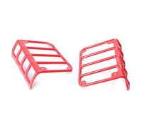 Chcuuk1 Rear Taillights Light Frame Guard Tail Light Cover Outside Metal Protector for Wrangler JK 2 Door & Unlimited 4 Door 2007-2017, Red