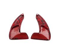Chcuuk1 Steering Control Paddle Shift Extension Covers Forged Pattern Red ABS Plastic for Cherokee Altitude, High Altitude, Latitude, Latitude Plus, Limited, Trailhawk 2019-2021 1 Pai