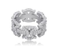 CHCWR 14K Gold Bow Design Ring, Inlaid Moissanite Hip-Hop Style Ring, A Bow-tied Beauty for Special Occasions,Dad Gift