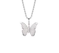 CHCWR 14K Gold Over S925 Heart-Shaped Flip Frame Locket, Densely Set Moissanite Necklace, Elegant Keepsake for Cherishing Life's Moments,Gifts for Dad
