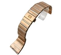 CHCWR 15 17 18 23 25Mm 316L Stainless Steel Watchband Fit for Double Eagle Constellation Watch Strap/Silver Gold/18 * 9.5Mm