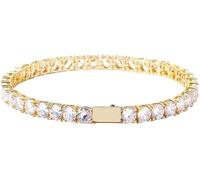 CHCWR 18K Gold GRA Certified Moissanite Tennis Bracelet, Round Brilliant Cut, Bridal & Wedding Jewelry