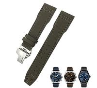 CHCWR 20mm 21mm Blue Nylon Watchband Fit For IWC Portofino Big Pilot IW3293 Mark 18 Tissot Seiko Leather Nylon Watch Strap