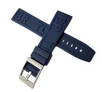 CHCWR 20mm 22mm 24mm Soft Silicone Rubber Watch Strap Special For Navitimer Avenger Black Red Yellow Blue Watchband Steel Buckle