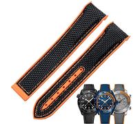 CHCWR 20mm 22mm Watch Bracelet For Omega 300 SEAMASTER 600 PLANET OCEAN Folding Buckle Silicone Nylon Strap Watch Accessories Watch Band