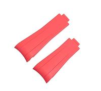 CHCWR 20mm Rubber Watch Band Black Adjustable Fold Buckle Watch Band For Strap For Submariner GMT OYSTERFLEX Daytona Bracelet