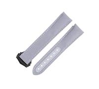 CHCWR 20mm White Nylon Fabric Watchband Fit For Strap For AT150 Seamaster 300 Planet Ocean De Ville Speedmaster Curved End Watch Band