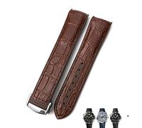 CHCWR 21mm 22mm Rubber Leather Watchband 19mm 20mm for Omega Seamaster 300 Speedmaster AT150 HydroConquest Sports Strap