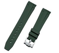 CHCWR 21mm Soft Rubber Silicone Watch Band Black Blue Gray Green Pin Buckle Watchband For Strap Conquest Series