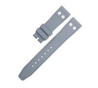 CHCWR 22MM 21MM Nature Fluororubber FKM Rubber With Rivet Watchband,For IWC Big Pilot Mark Portugieser Soft Wristband