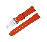 CHCWR 22mm Flat End Soft Fluororubber Watch Band For TUDOR Strap M79360.M79363 Stainless Fold Buckle Black Bay 1958 GMT 41mm Pelagos