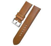 CHCWR 23mm 22mm Genuine Cowhide Watchbands For Zenith For Tudor Black Bay Bronze Handmade Brown Leather Watch Strap