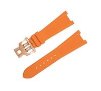 CHCWR 25-12mm FKM Fluororubber WatchBands Accessories For Strap For Nautilus Watchband 5711/5712 Original Interface Wristband