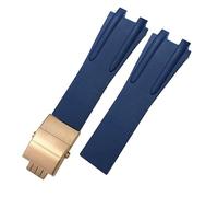 CHCWR 26mm Silicone Rubber Watch Strap For Athens Ulysse Nardin Blue Black Sport Waterproof Watchbands Folding Buckle Watch Accessories