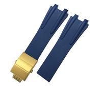 CHCWR 26mm Silicone Rubber Watch Strap For Athens Ulysse Nardin Blue Black Sport Waterproof Watchbands Folding Buckle Watch Accessories