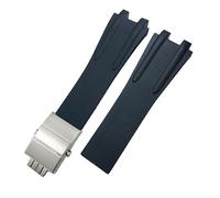CHCWR 26mm Silicone Rubber Watch Strap For Athens Ulysse Nardin Blue Black Sport Waterproof Watchbands Folding Buckle Watch Accessories