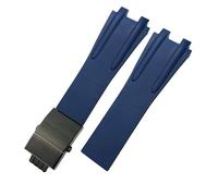 CHCWR 26mm Silicone Rubber Watch Strap For Athens Ulysse Nardin Blue Black Sport Waterproof Watchbands Folding Buckle Watch Accessories