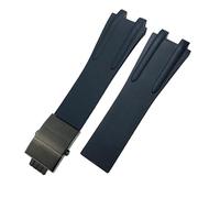 CHCWR 26mm Silicone Rubber Watch Strap For Athens Ulysse Nardin Blue Black Sport Waterproof Watchbands Folding Buckle Watch Accessories