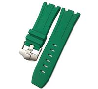 CHCWR 28Mm Fluorine Bubber Silicone Waterproof Watchband for Audemars Ap 15703 15710 Accessories Watch Strap/Brown/28Mm