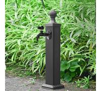 CHCWR 304 Stainless Steel Freestanding Garden Water Column with Faucet Vertical Water Column Outdoor Hose Stand for Landscape Decor Yard Hydrant Fountain Ideal for Car Washing and Watering