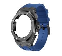 CHCWR 4th Generation GA2100/2110 Rubber Watch Band+Stainless Steel Metal Case Mod Kit, Compatible With GA2100/2110 Upgraded Metal Bezel Fluororubber Strap