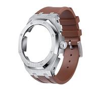 CHCWR 4th Generation GA2100/2110 Rubber Watch Band+Stainless Steel Metal Case Mod Kit, Compatible With GA2100/2110 Upgraded Metal Bezel Fluororubber Strap