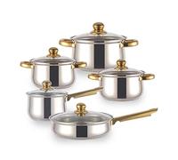 CHCWR 5 Cookware 10 Piece Cookware Set Stainless Steel Pots And Pans Metal Kitchen Cookware Set Set Cookware