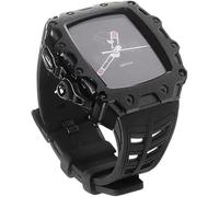 CHCWR Alloy Watch Case+Silicone Watch Band,For SE 8/7/6/4 45mm 44mm, Rm Style Metal Frame Watch Strap Replacement Kit for Men Women