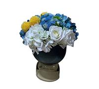 CHCWR Artificial Flowers for Modern Stylish, Fake Flowers Made by Silk, Faux Bloom in Ceramic Flowerpot for Decorating Home, Office Public Area Table Centerpiece Office Wedding Party Decoration