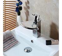 CHCWR Bathroom Sink taps Solid Brass Basin Faucets Modern Bathroom Faucet Waterfall faucets Single Hole Cold and Hot Water Tap Basin Faucet Mixer,Kitchen faucets