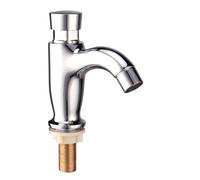 CHCWR Bathroom Time Delay Faucet Copper Wash Basin Single Cold Water Tap Public Toilet Touch Press Auto Self Closing Water Saving Tap,3,Include:1*Faucet