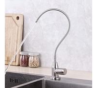 CHCWR Black Flexible Folding Kitchen Faucet with Pure Drinking Water Filter High Arc Tap Water Filter for Kitchen Sink
