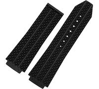 CHCWR Black Silicone Rubber Watchband 25x19mm 25x17mm for strap for Big Bang Watch Band Butterfly Buckle Bracelet logo tools