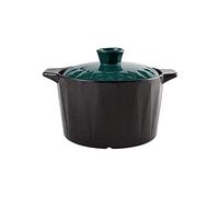 CHCWR Black Soup Pot, Delicate and Smooth, high Temperature Resistance, Fast Heat Conduction, no Cracking When Alternating Between Cold and Heat