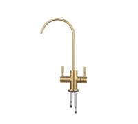 CHCWR Brushed Gold Drinking Water Purifier Faucet Stainless Steel Drinking Water Reverse Osmosis Systems Kitchen Water Filter Tap 1/4",C,Include:1*Faucet