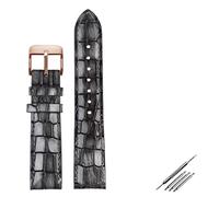 CHCWR Crocodile texture Calfskin Leather Watch Strap18mm 20mm 22mm Watchband For Men women Watch band Solid Buckle