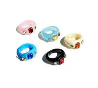CHCWR Cute retro resin acrylic diamond ring female jelly color ring index finger ring
