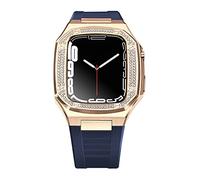 CHCWR DIY for band 8 7 6 Metal Stainless Steel 45mm 41mm Watch Rubber Band Set for 44mm Diamond Strap Modification Kit
