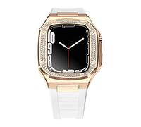 CHCWR DIY for band 8 7 6 Metal Stainless Steel 45mm 41mm Watch Rubber Band Set for 44mm Diamond Strap Modification Kit