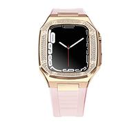 CHCWR DIY for band 8 7 6 Metal Stainless Steel 45mm 41mm Watch Rubber Band Set for 44mm Diamond Strap Modification Kit