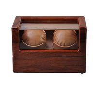 CHCWR Double Automatic Watch Winder Box 5 Modes Wood Shell with Quiet Motors (Black)