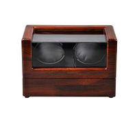 CHCWR Double Automatic Watch Winder Box 5 Modes Wood Shell with Quiet Motors (Black)