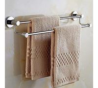 CHCWR Double Pole Thickn Towel Rail,Towel Bar,Bold Corrosion Resistant Towel Rack,Polished Finish for Bathroom Kitchen Office.Punch/J/50Cm(20Inch) The New