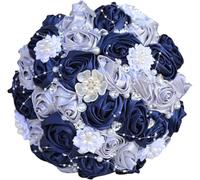 CHCWR Exotic Dried Flower Bouquet 26" Ivory Bridal Wedding Bouquet, Handmade Rose Flower Bouquet for Bride Wedding(Burgundy)