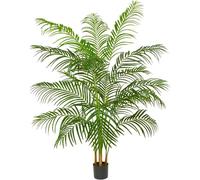CHCWR Exotic Dried Flower Bouquet Vibrant Artificial Fake Palm Tree, 3/4 FT Tropical Faux Palm Trees for Indoor Outdoor Home Decor Porch Decoration, Bedroom Decoration, Dining Table(Black,3ft)
