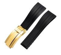 CHCWR Flat End 20mm 21mm Rubber Silicone Watch Bands For any brand Watch stainless steel Folding buckle Strap Brand Watchband Sports