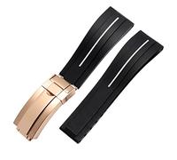 CHCWR Flat End 20mm 21mm Rubber Silicone Watch Bands For any brand Watch stainless steel Folding buckle Strap Brand Watchband Sports